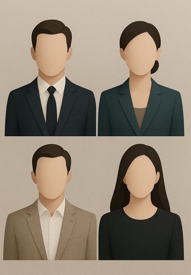 Múltiplas-personas-digitais-representadas-avatares-sofisticados-minimalistas