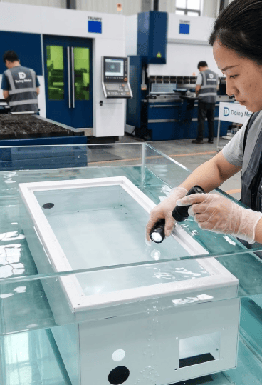 Welding leak testing for custom electrical enclosures