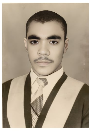 a man in a suit and tie with a mustache
