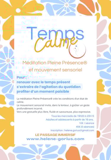 Méditation et mouvement au Passage Immersif à Pau
