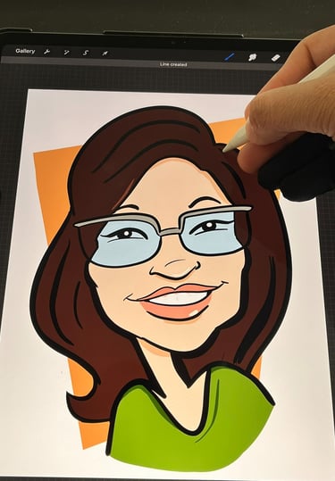 Digital caricature drawing