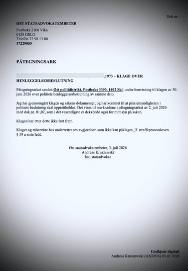 Fredrikstad Police, Østfold police, Salah Al Saadi candidate, Blackmail, Extortion, Linda Tengesdal
