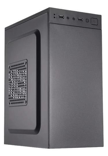 a computer case with a computer on it