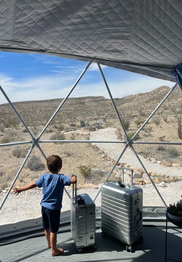 Arrived at the domes near Big Bend National Park. Slowly making our way towards Houston Airport