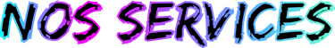 a business logo for a business name nos services