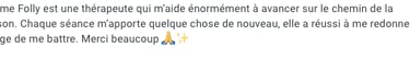 Temoignage therapie Céline FOLLY
