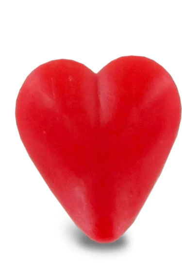 Petit savon coeur rouge cerise