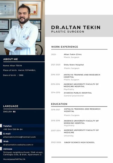 Dr. Altan Tekin CV