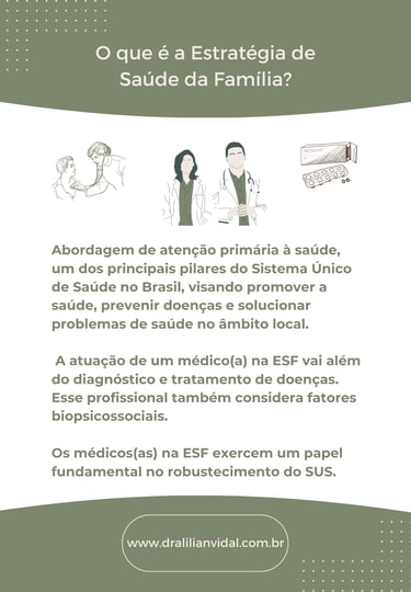 Um pôster sobre a Estratégia de Saúde da Família