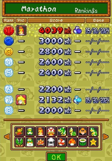 Yoshi's Touch and Go - Leaderboard Rankings