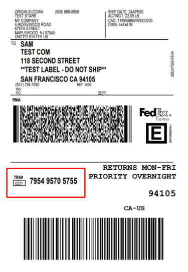 Label With Tracking