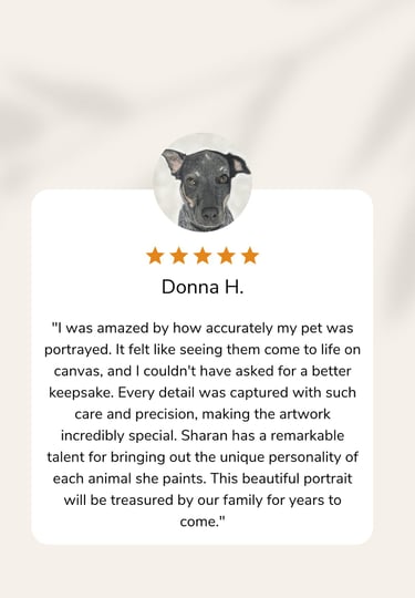 Custom Pet Portrait Review