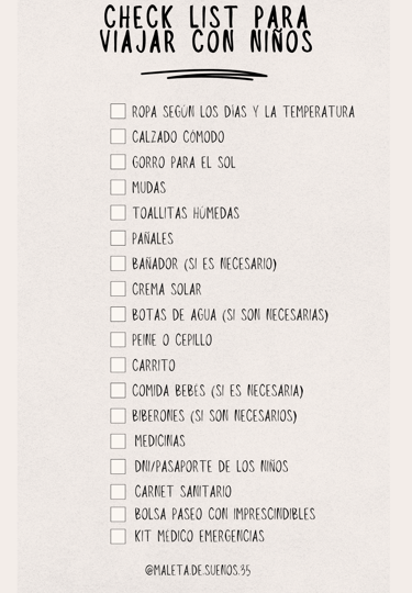 Check List para niños