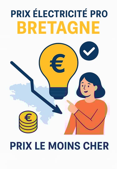 infographie le prix électricite le plus bas de Bretagne avec nos services
