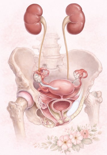 prolasso uterino e pelvico schema anatomico pavimento pelvico femminile