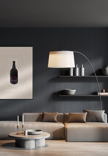 Ripado gris grafito 