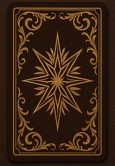 a square shaped coaster with a gold star in the middle