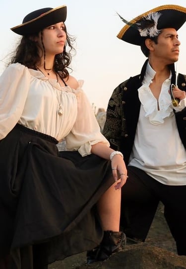 Two pirates posing