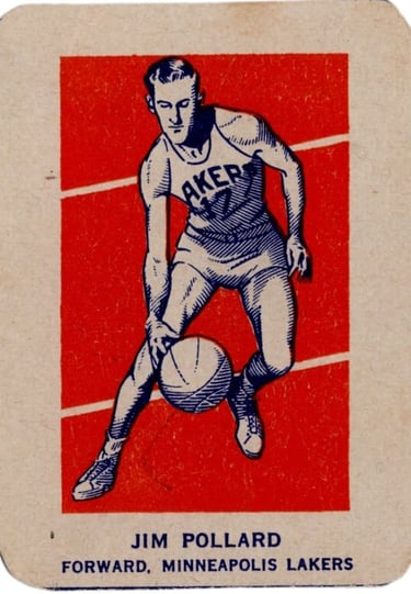 Jim Pollard Wheaties Card Minneapolis Lakers