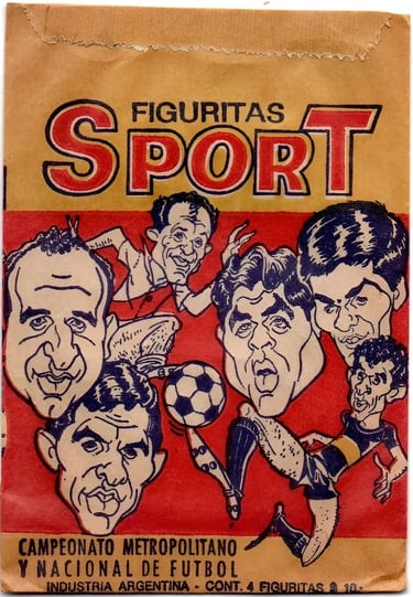 Vintage unopened pack of the Argentinian 1967 Crack Figuritas Sports Cards