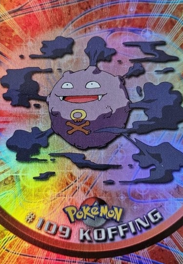 109 Koffing Topps Pokémon series 2 US rainbow foil