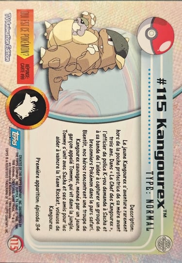Kangourex topps série 2