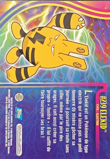 Elekid topps série 3 Johto