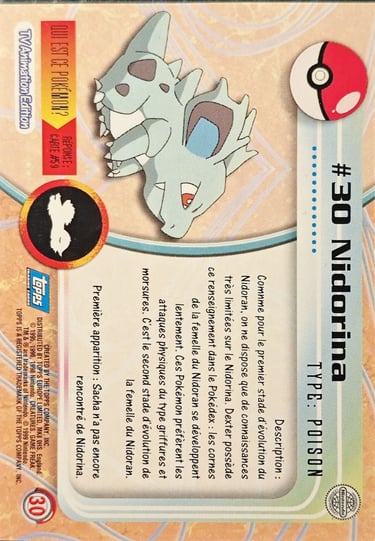 Nidorina topps serie 1