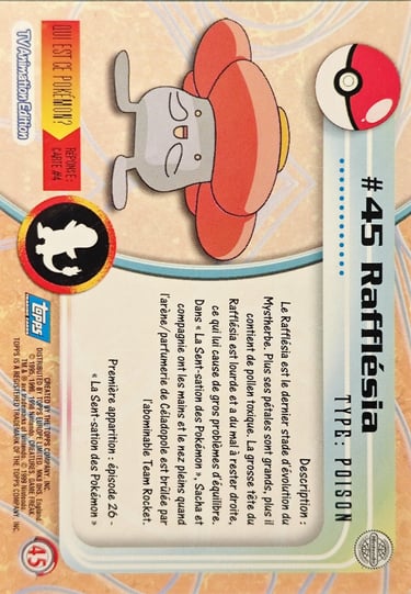 Rafflésia topps série 1