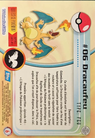 Dracaufeu topps serie 1
