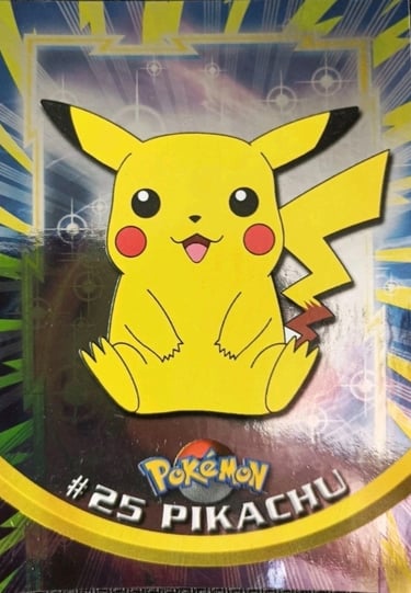 Promo pikachu jumbo foil topps serie 1