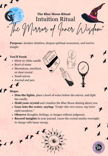 Blue Moon Intuition Ritual Soul Sisters Tarot