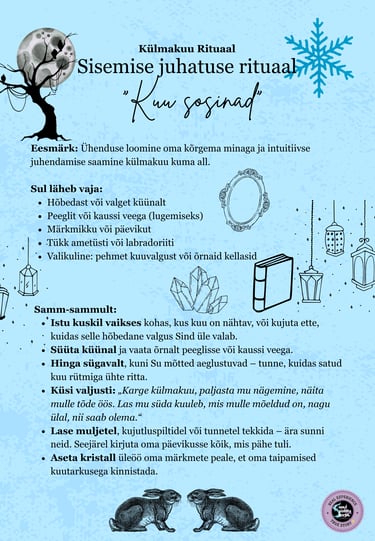 Külmakuu Rituaal Sisemise Juhatuse Rituaal Soul Sisters Tarot