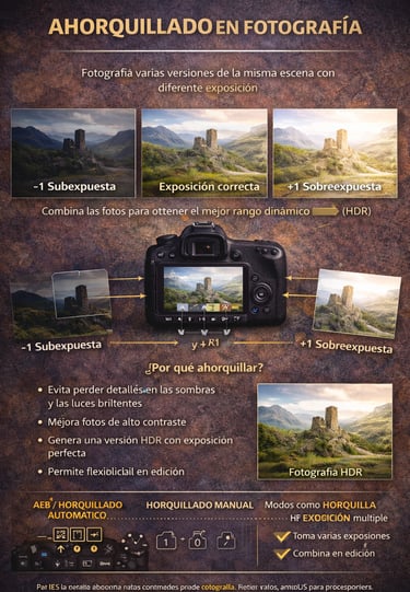 El ahorquillado en fotografía