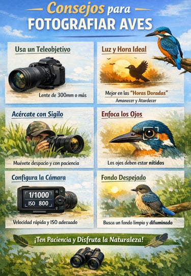 Consejos para fotografiar aves