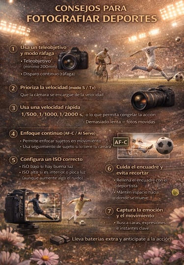 Consejos para fotografiar deportes