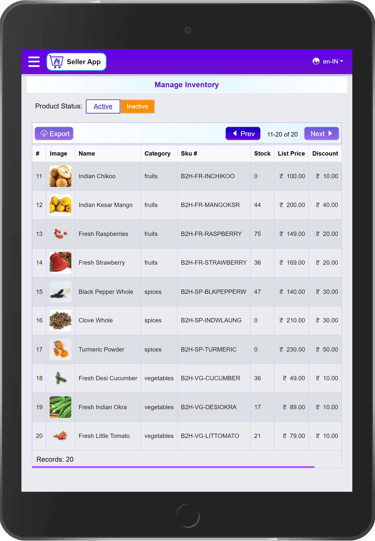 Aadhyarupam cloud-native applications - seller inventory management