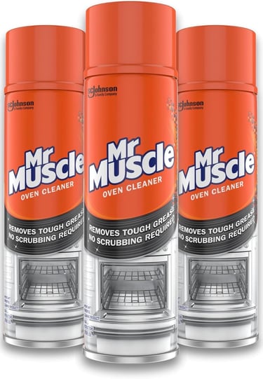 three spray bottles of cleansering and cleaning products