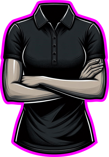 a person with a black shirt and a pink shirt textile femme