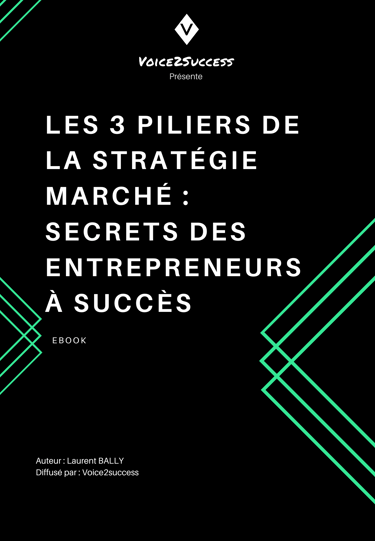Couverture du ebook gratuit sur les 3 piliers de la stratégie marché pour développer son activité