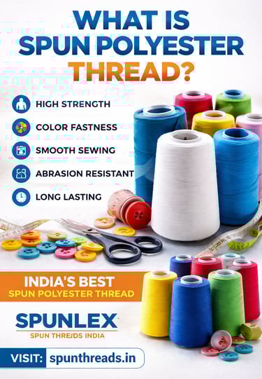 What is Spun Polyester Thread - SPUNLEX Spun Polyester Sewing Thread by Spun Threads India