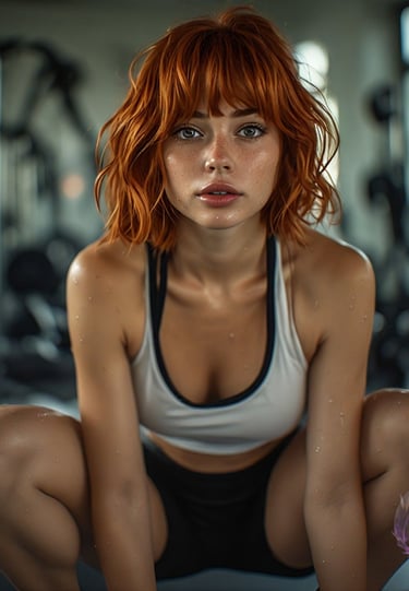 Claudie's look in the gym, by Ophelio