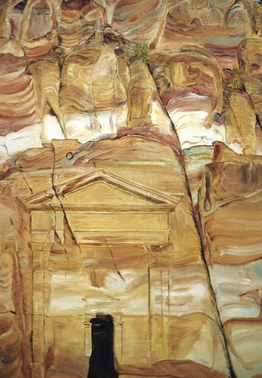 The Cave, Oils on canvas by Clare Littleton