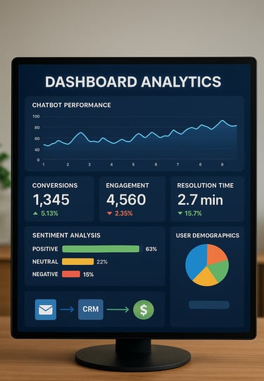 Dashboard-analytics-mostrando-gráficos-performance-chatbot