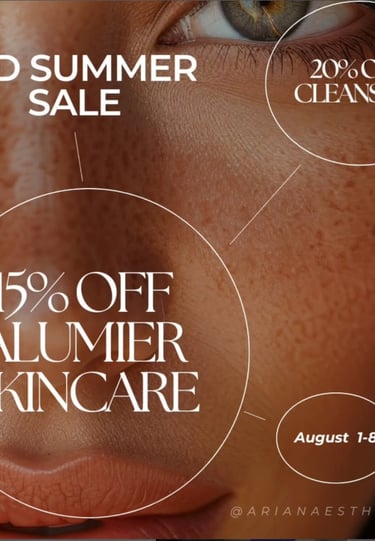 Mid summer promotion at Ariana Esthetic Edmonton