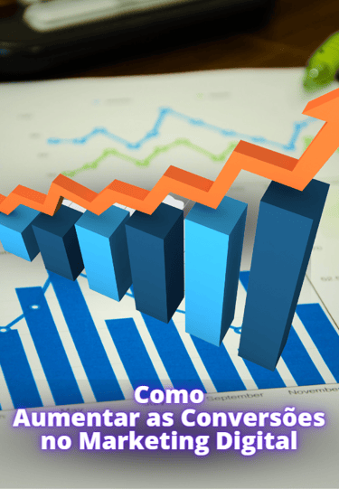 relatórios gerenciais e gráficos de barras ascendentes mostram a impulsão das conversões