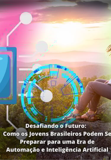 jovem descortina seu futuro envolto em biotecnologia automação redes AI