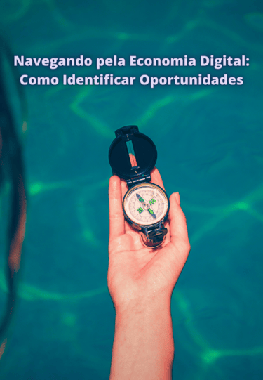 com uma bússola mulher navega na economia digital