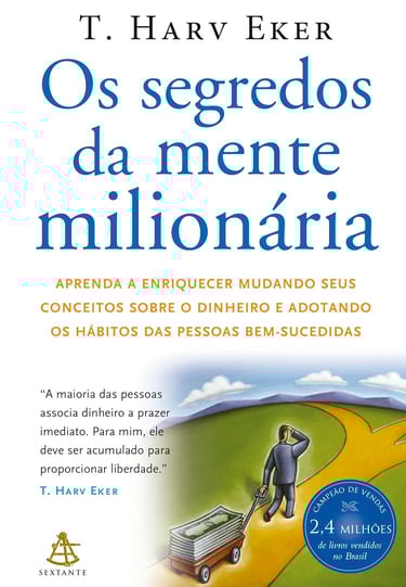 Capa do livro Os Segredos da Mente Milionária, de T. Harv Eker.