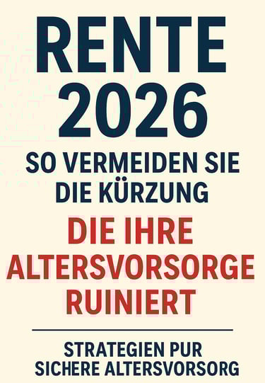 Rente 2026: So vermeiden Sie die Kürzung, die Ihre Altersvorsorge ruiniert